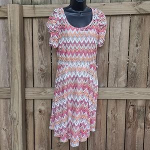NY Collection Chevron Knit Dress NWT